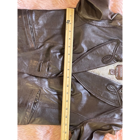Women's Danier Leather Jacket XS Brown - Picture 10 of 12